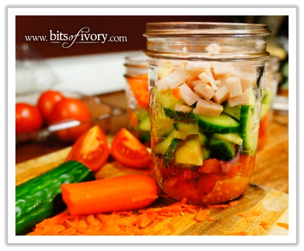 Why I Love Salad In A Jar - the toppings jar | www.bitsofivory.com