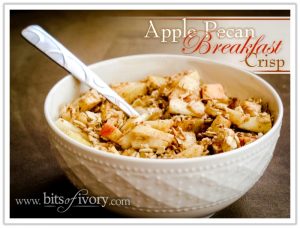 Apple Pecan Breakfast Crisp | recipe from www.bitsofivory.com