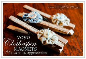 Yo Yo Clothespin Magnets for Teacher Appreciation | www.bitsofivory.com