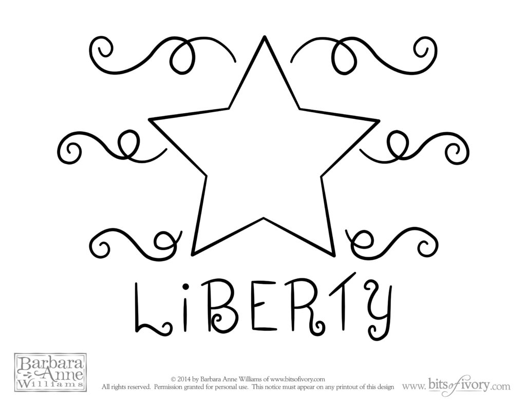 Liberty Embroidery Pattern