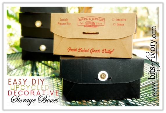 Easy Upcycled Decorative Storage Boxes | DIY | www.bitsofivory.com