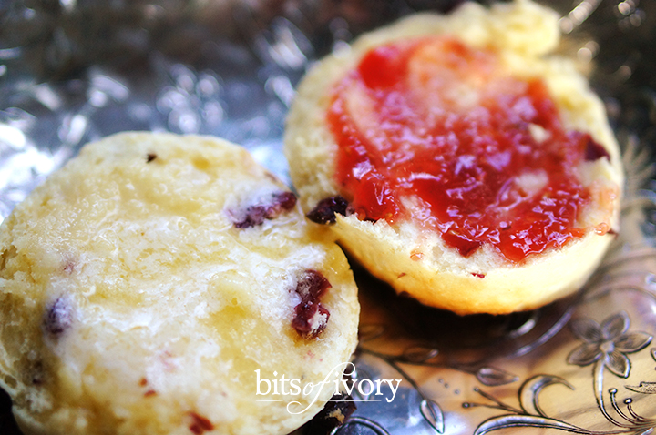 British-Style Scones with butter and jam