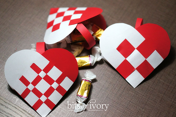Danish Christmas Heart Baskets | Julehjerter | Filled with candy