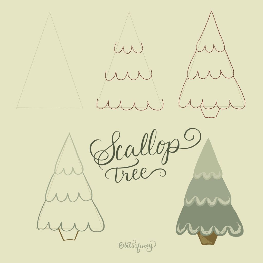 Beautiful Drawing Christmas Tree Design PNG Images | PSD Free Download -  Pikbest