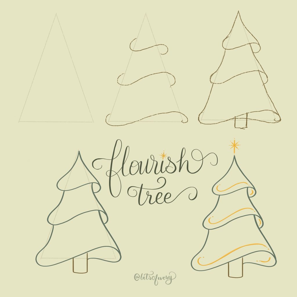 Draw Christmas Trees! #easy #drawing #art #tutorial #howtodraw #christ... |  TikTok